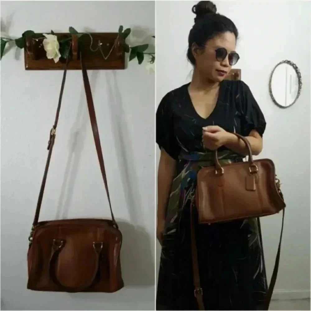 COACH British Tan Gold Beaumont Satchel 9871 Doctor Bag